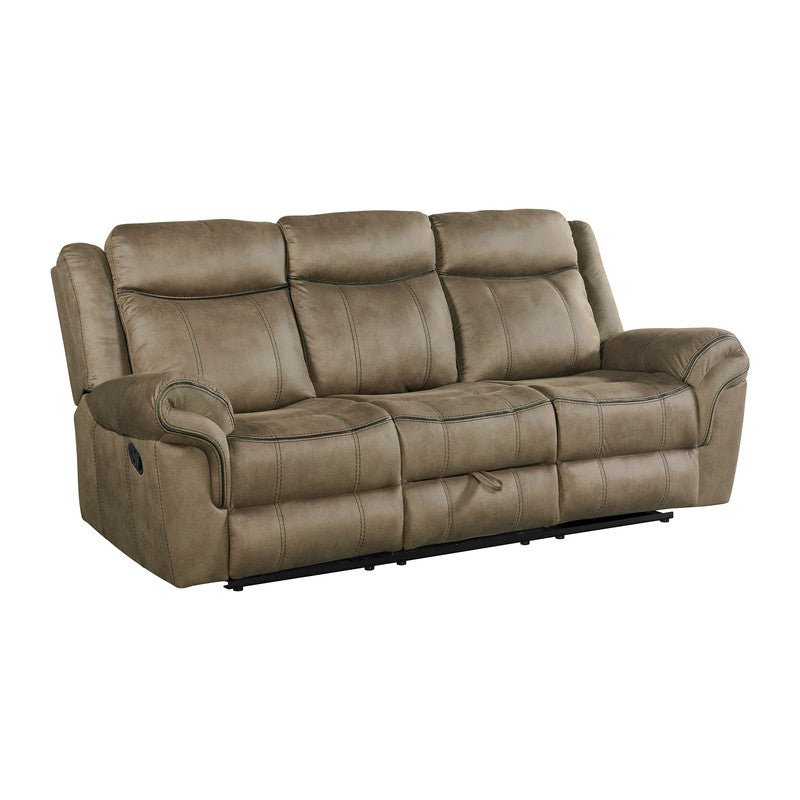 Sorrento Motion Sofa with Dropdown in T101 Brown Recliners| Roots Furniture