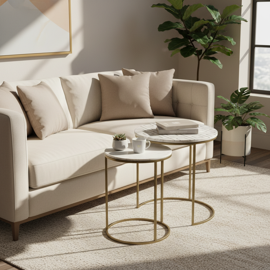Soulful Textures Nesting Drink Table Coffee Tables| Fairfield Chair