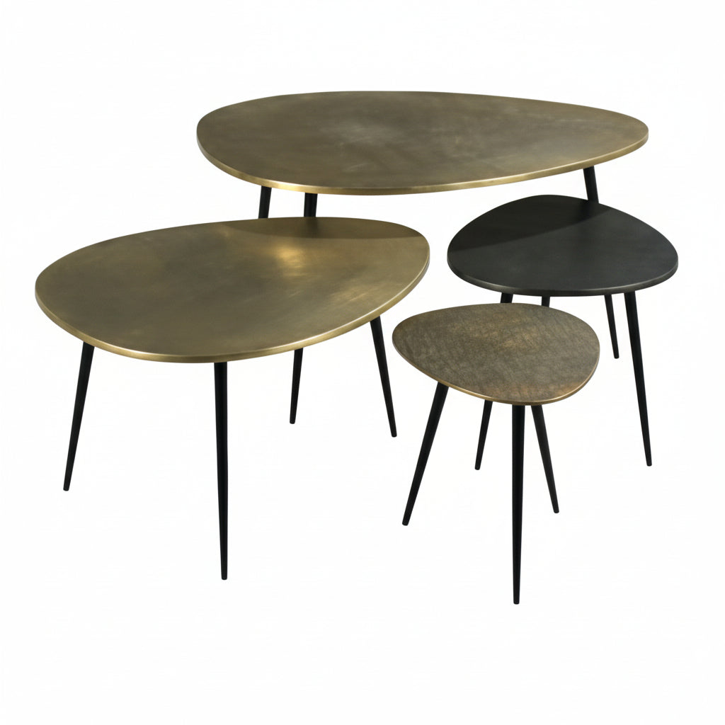 Soulful Textures Skipping Stone Nesting Cocktail T Dining Tables| Fairfield Chair
