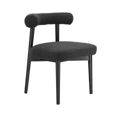 "Spara Black Boucle Side Chair " - Al Rugaib Furniture