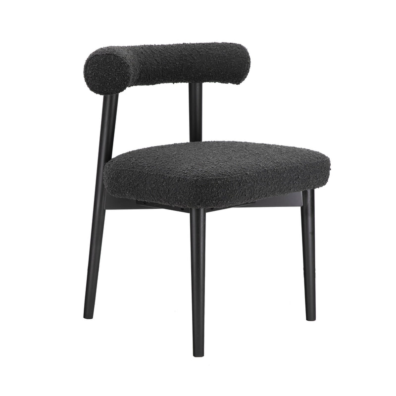 "Spara Black Boucle Side Chair " - Al Rugaib Furniture