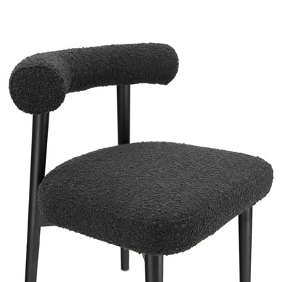 "Spara Black Boucle Side Chair " - Al Rugaib Furniture