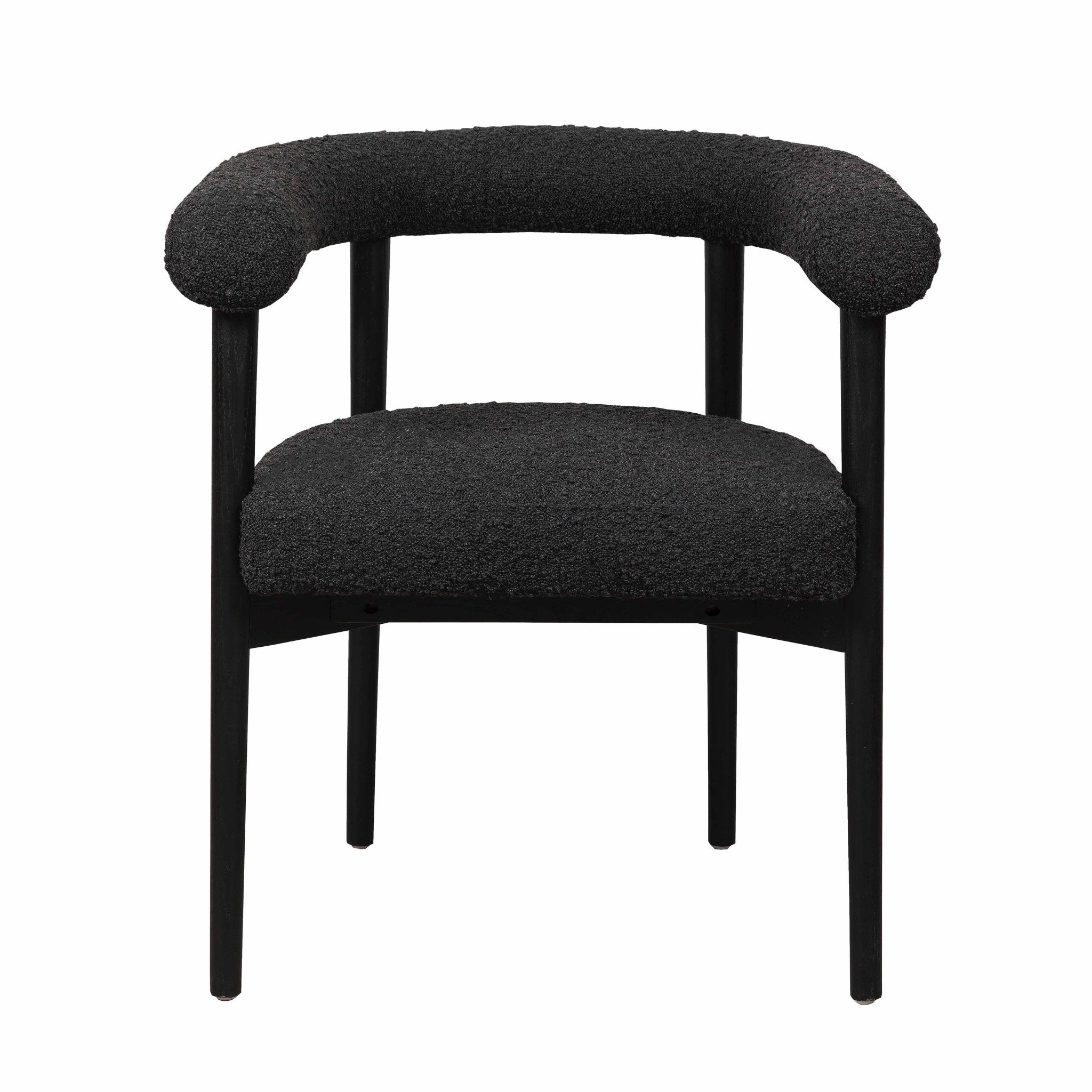 Spara Black Performance Boucle Dining Chair Dining Chairs| TOV