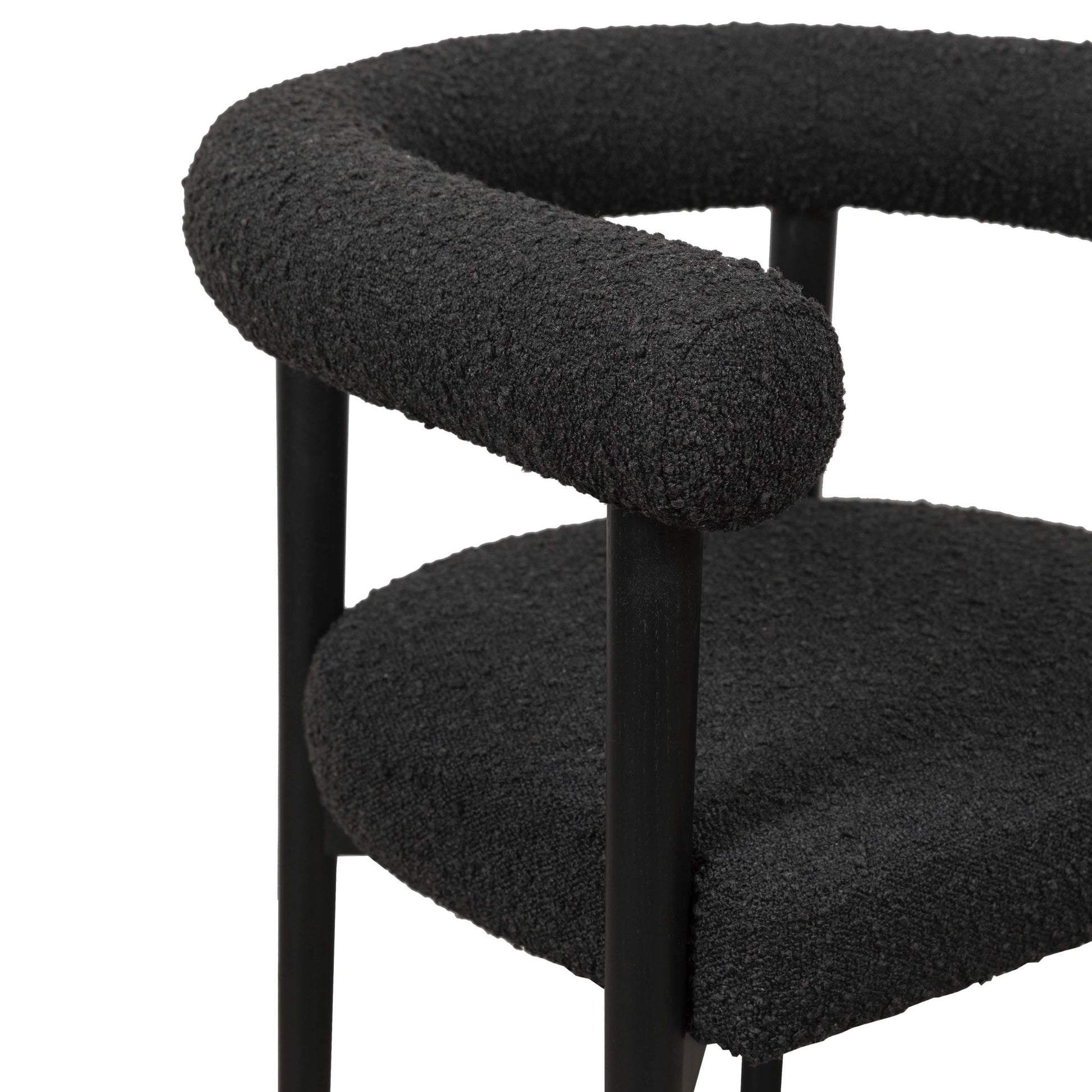 Spara Black Performance Boucle Dining Chair Dining Chairs| TOV