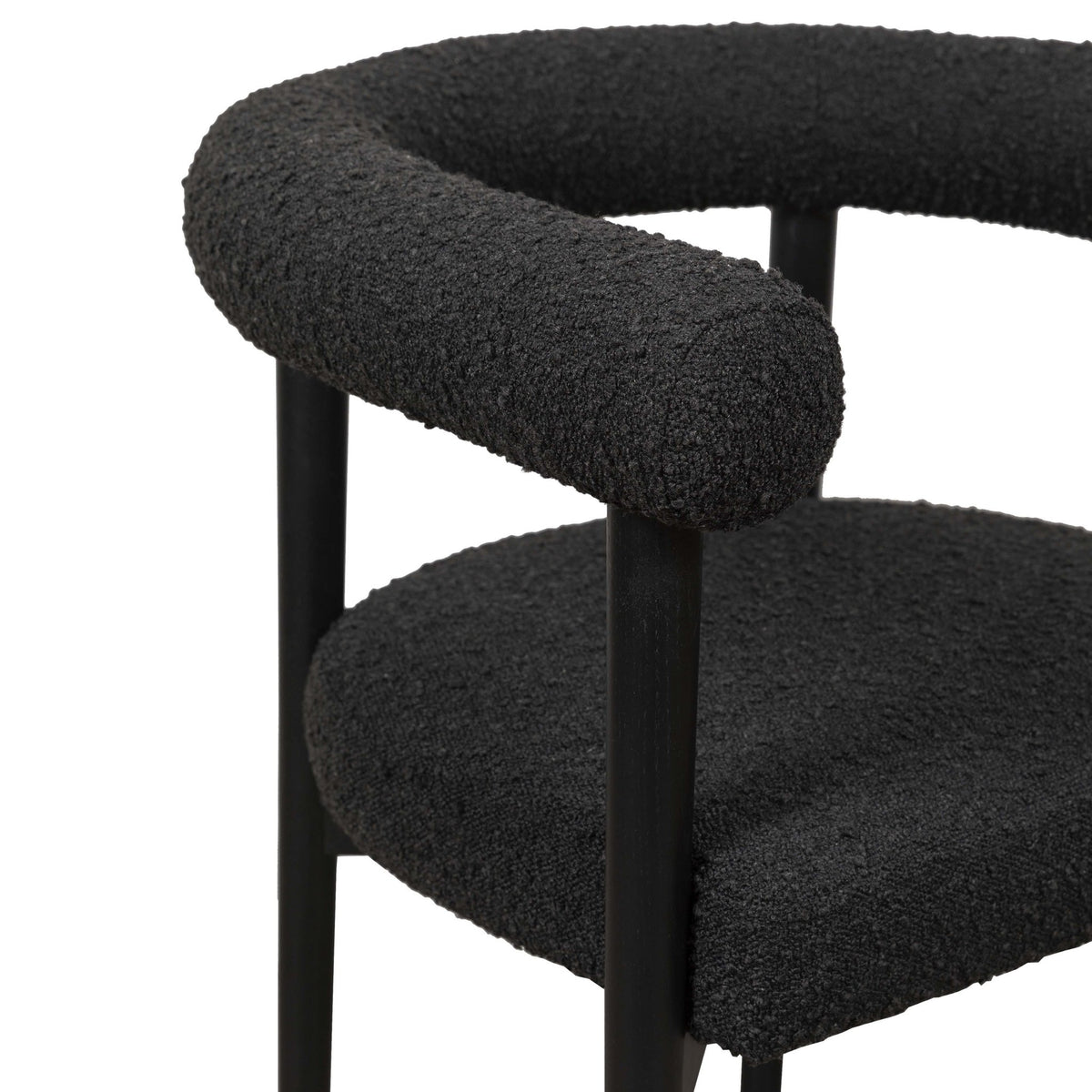 Spara Black Performance Boucle Dining Chair Dining Chairs| TOV