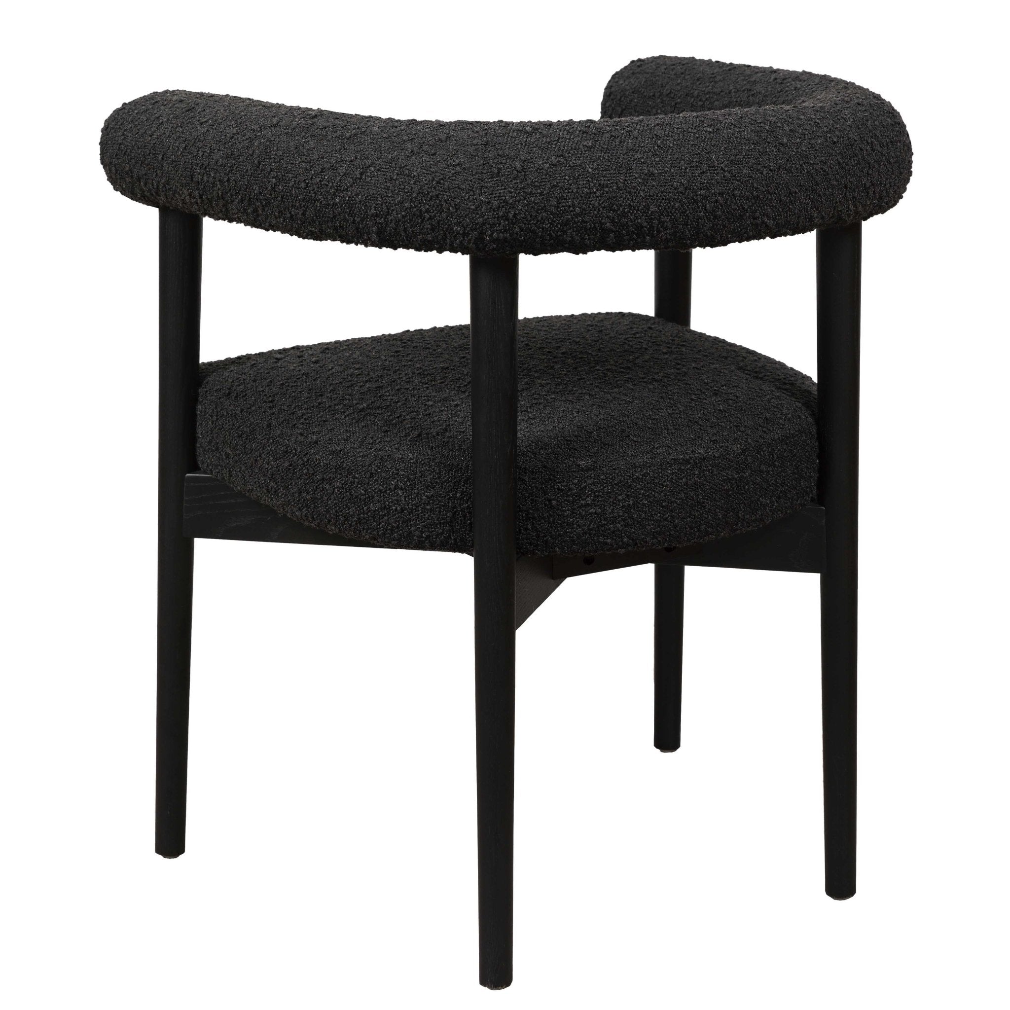 Spara Black Performance Boucle Dining Chair Dining Chairs| TOV