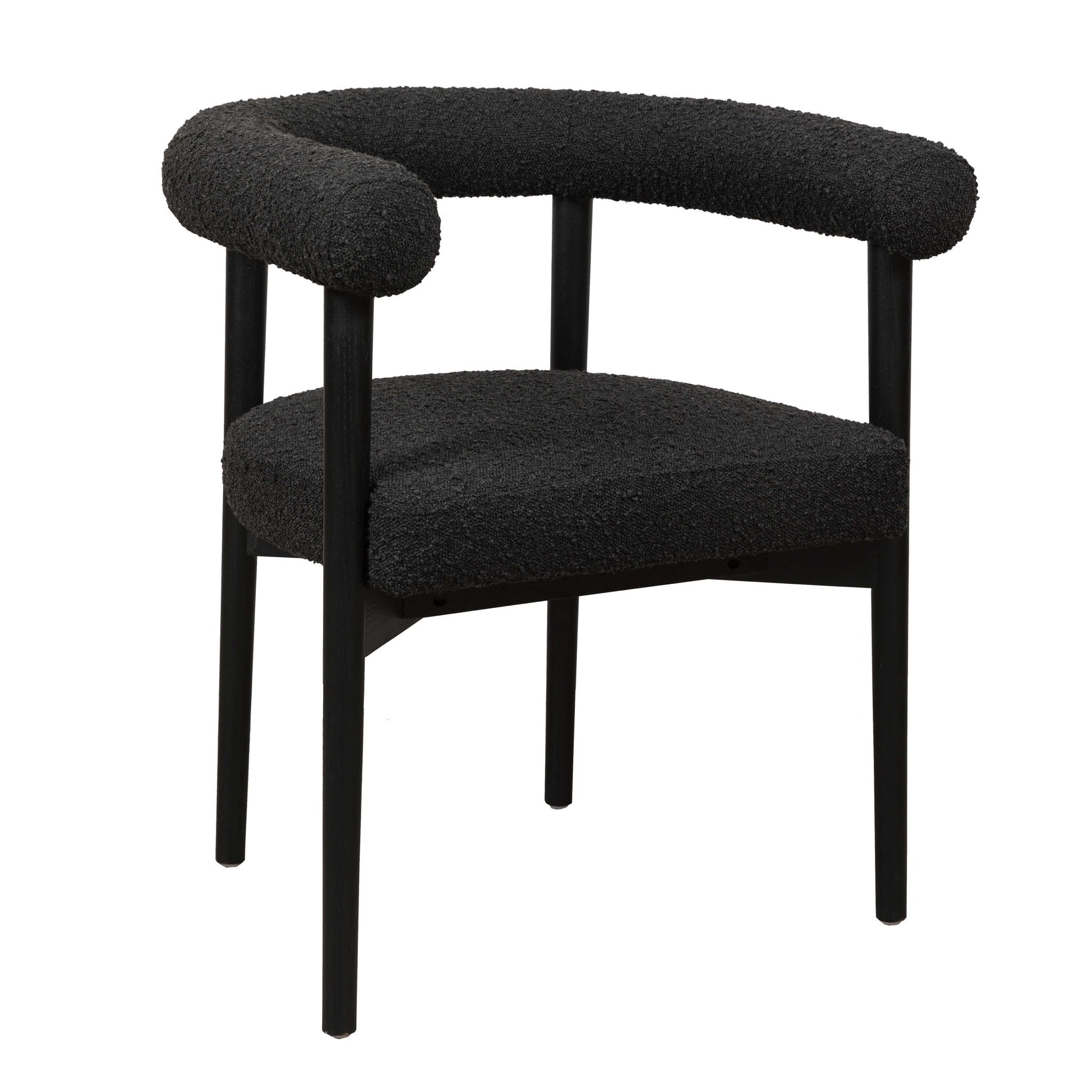 Spara Black Performance Boucle Dining Chair Dining Chairs| TOV