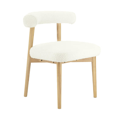 Spara Cream Boucle Side Chair - Al Rugaib Furniture