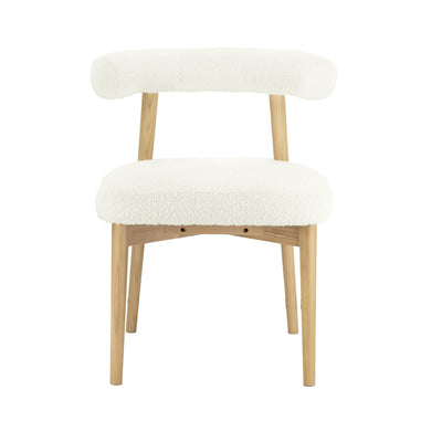 Spara Cream Boucle Side Chair - Al Rugaib Furniture