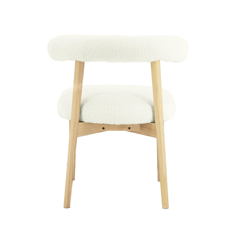 Spara Cream Boucle Side Chair - Al Rugaib Furniture
