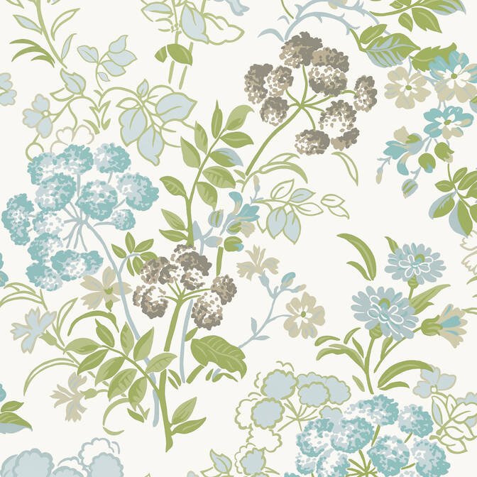 SPRING GARDEN,Wallpaper Wallpaper| Thibaut Design