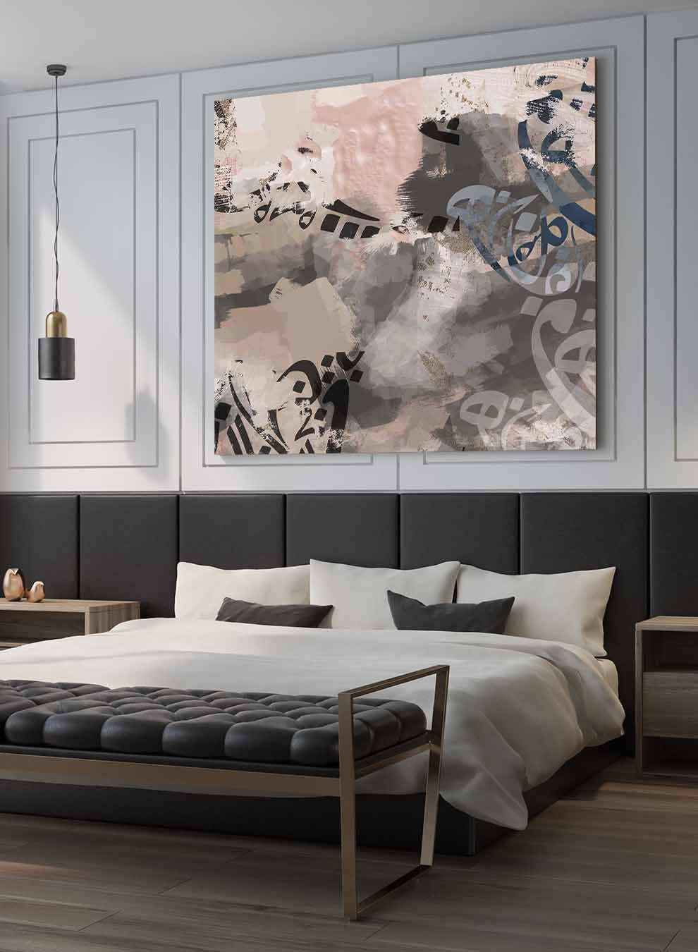 Square Canvas Wall Art Stretched Over Wooden Frame with Black Floating Frame and Blooming Flower Painting Paintings & Pictures| LOWHA