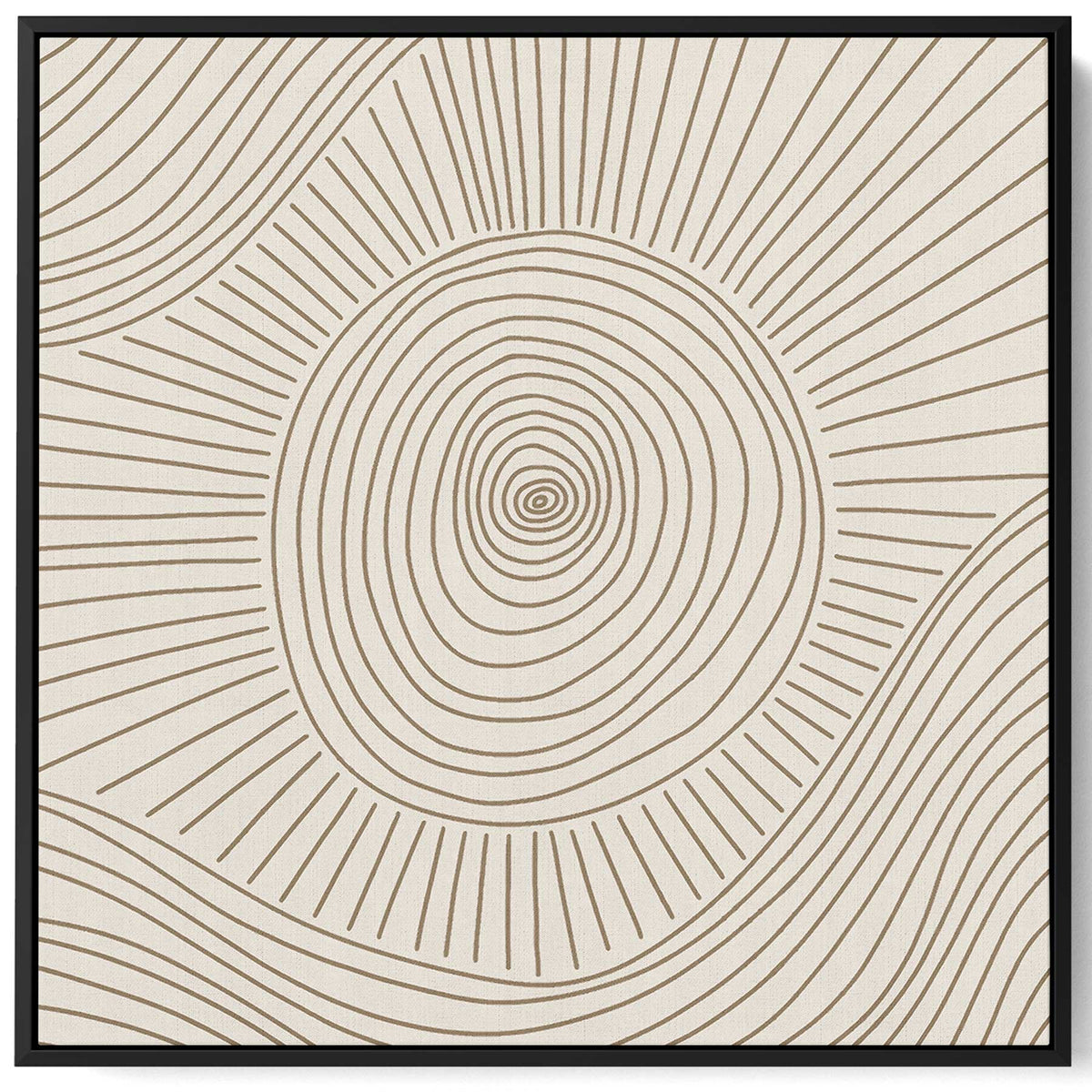 Square Canvas Wall Art Stretched Over Wooden Frame with Black Floating Frame and Esoteric Eye Abstract Painting Paintings & Pictures| LOWHA