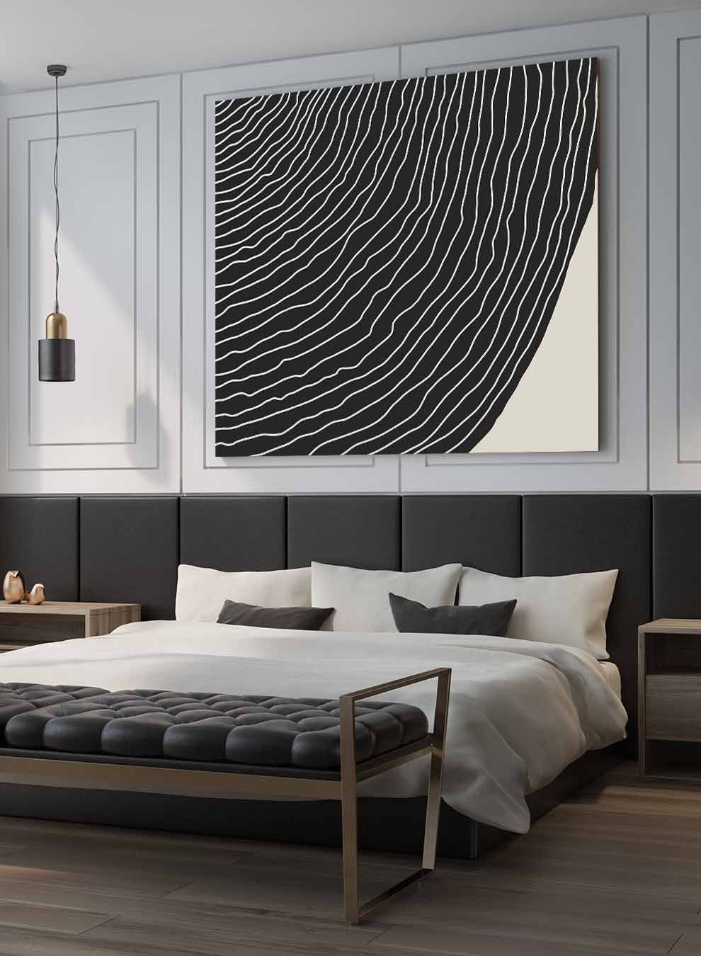 Square Canvas Wall Art Stretched Over Wooden Frame with Black Floating Frame and Fading Dotts Painting Paintings & Pictures| LOWHA