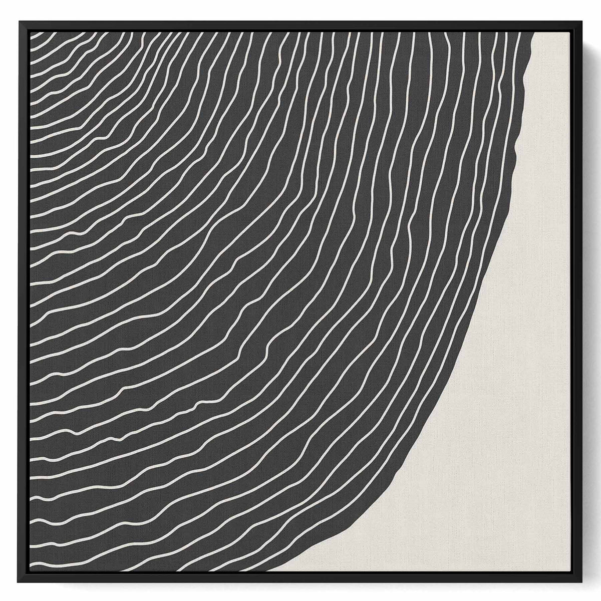 Square Canvas Wall Art Stretched Over Wooden Frame with Black Floating Frame and Fading Dotts Painting Paintings & Pictures| LOWHA