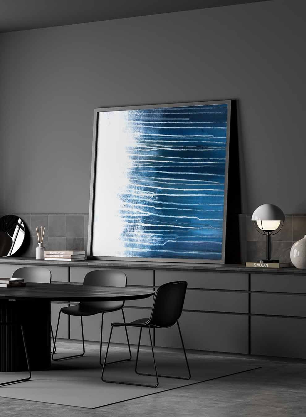 Square Canvas Wall Art Stretched Over Wooden Frame with Black Floating Frame and Flowers Oil Painting Paintings & Pictures| LOWHA