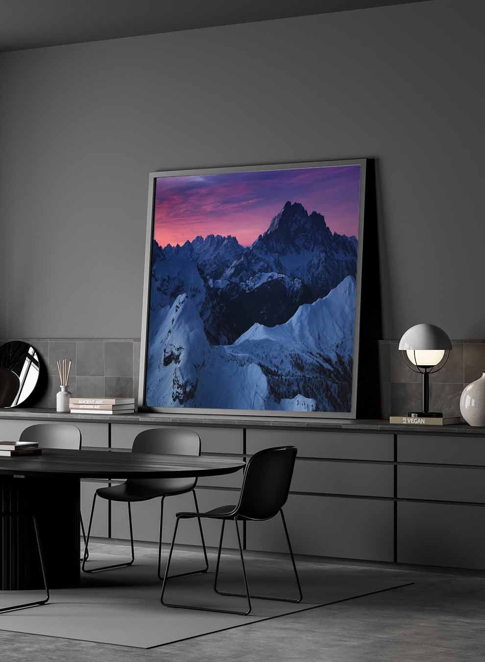 Square Canvas Wall Art Stretched Over Wooden Frame with Black Floating Frame and Man Covering His Face Painting Paintings & Pictures| LOWHA