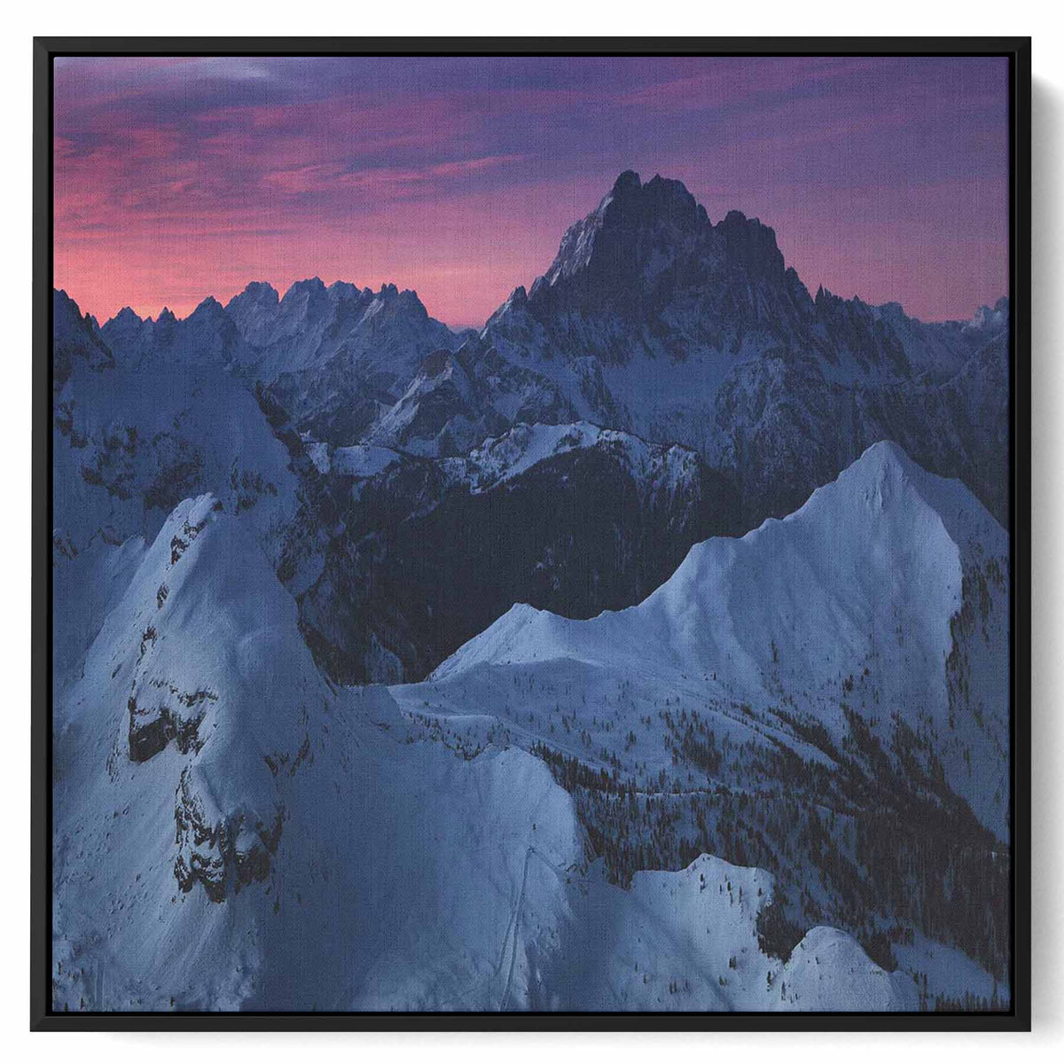 Square Canvas Wall Art Stretched Over Wooden Frame with Black Floating Frame and Man Covering His Face Painting Paintings & Pictures| LOWHA