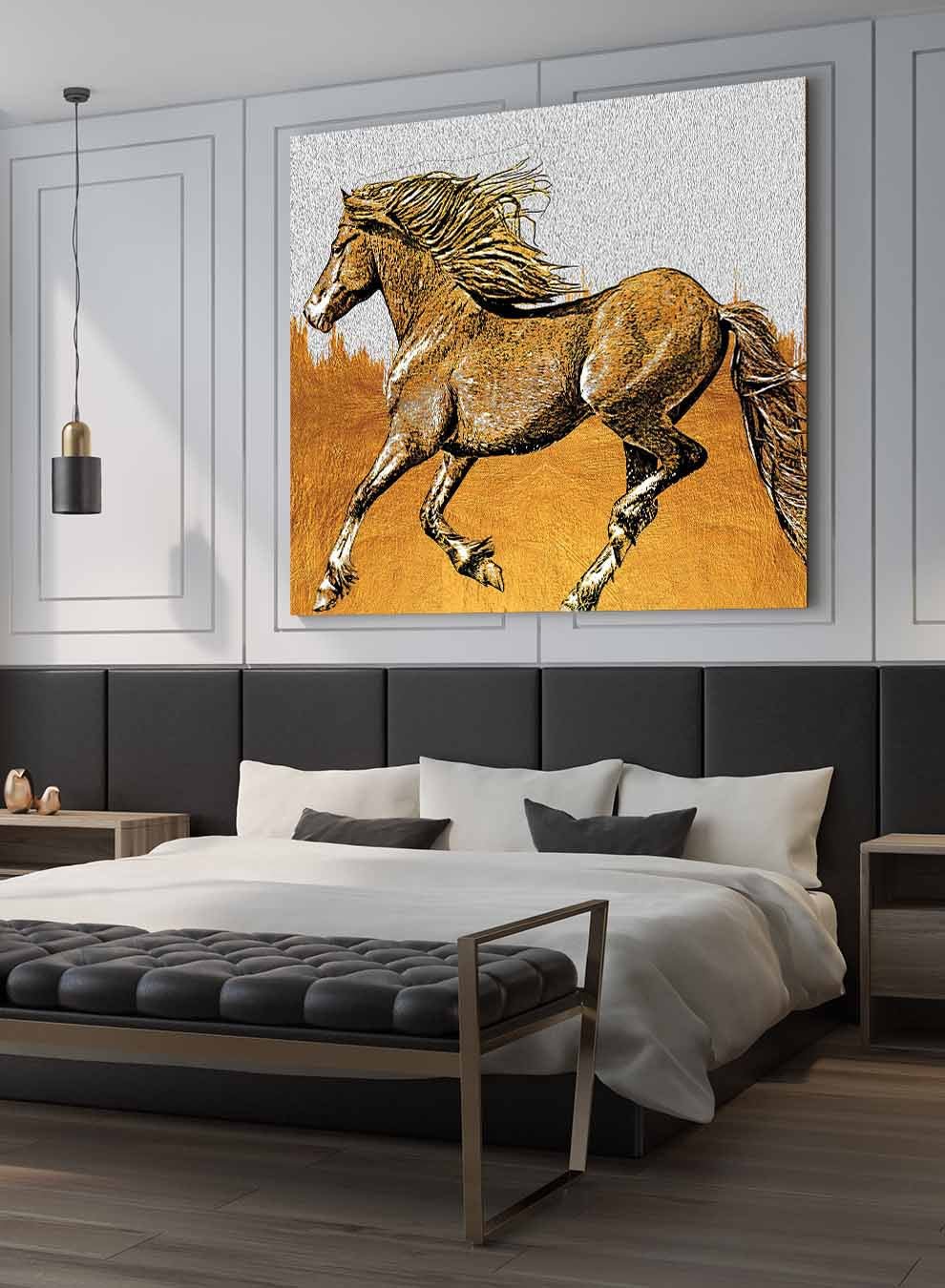 Square Canvas Wall Art Stretched Over Wooden Frame with Black Floating Frame and Mountain With Ocean Wave Painting Paintings & Pictures| LOWHA