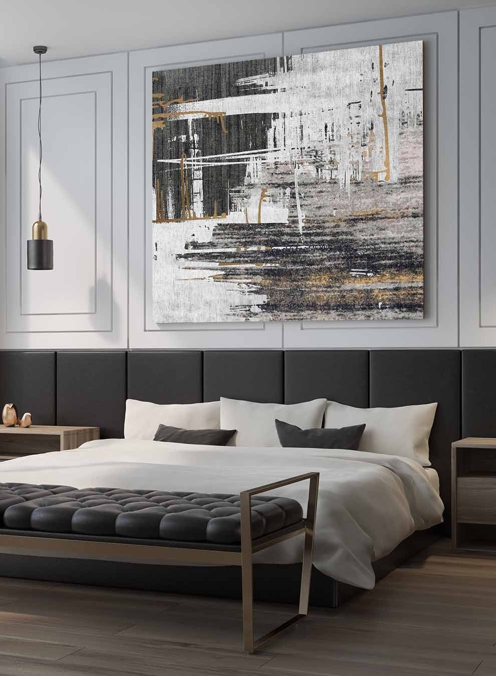 Square Canvas Wall Art Stretched Over Wooden Frame with Black Floating Frame and Oil Painting Paintings & Pictures| LOWHA