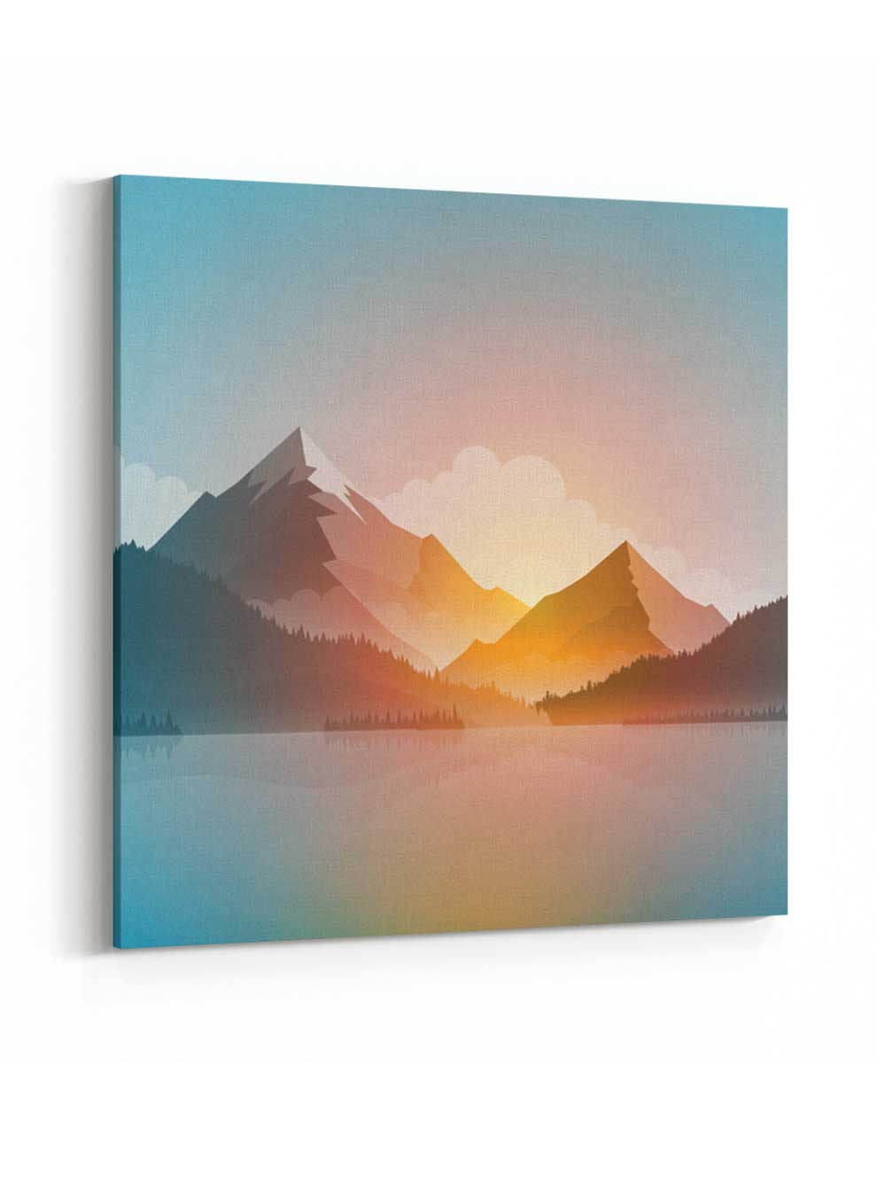 Square Canvas Wall Art Stretched Over Wooden Frame with Black Floating Frame and Repeated Pattern Painting Paintings & Pictures| LOWHA