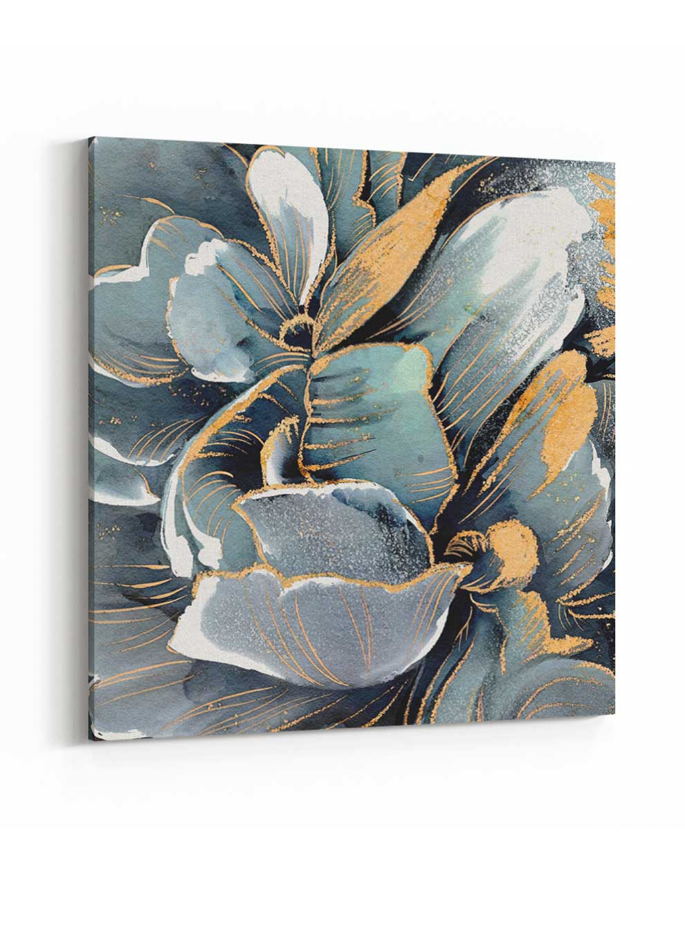 Square Canvas Wall Art Stretched Over Wooden Frame with Black Floating Frame and Woman Face Art Painting Paintings & Pictures| LOWHA