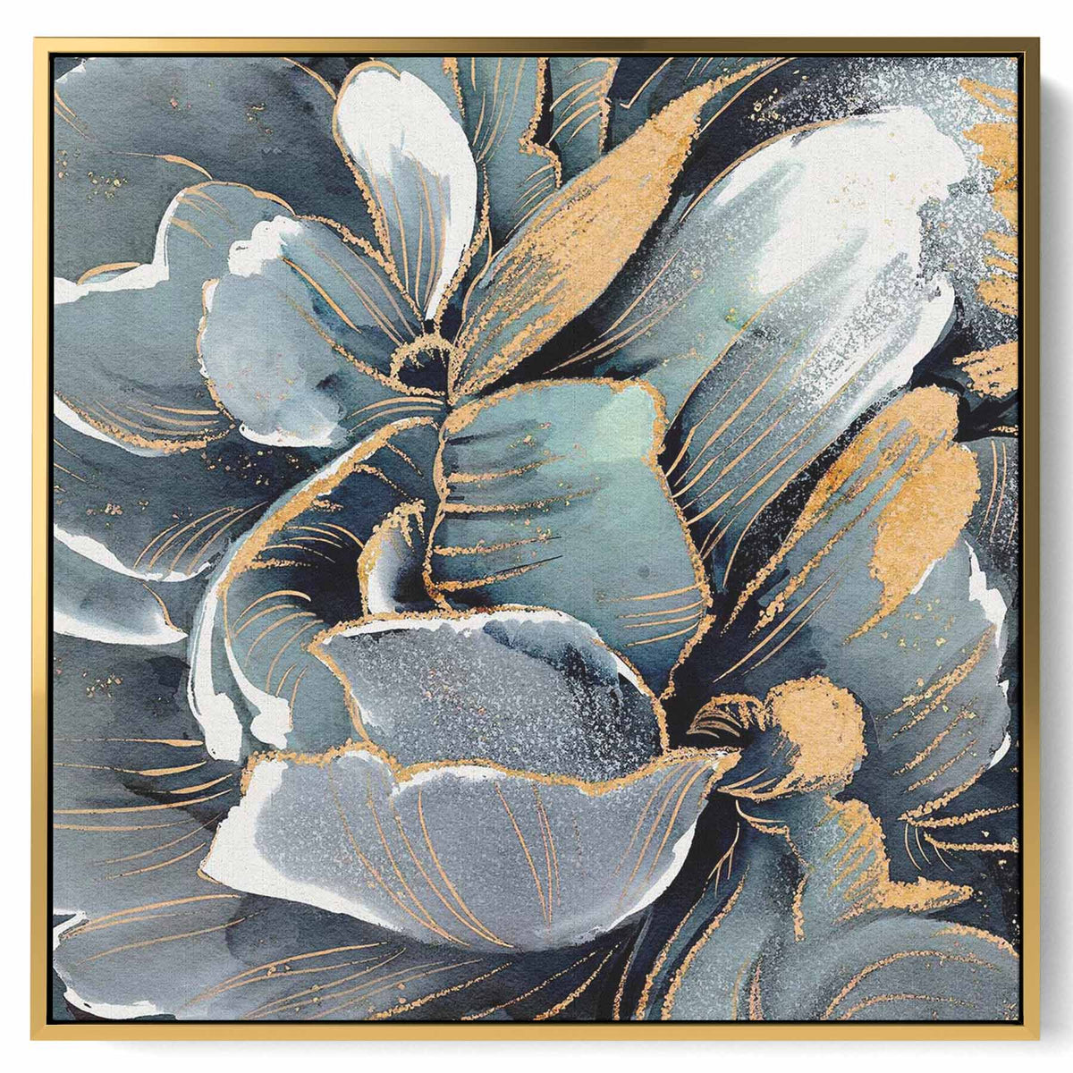 Square Canvas Wall Art Stretched Over Wooden Frame with Black Floating Frame and Woman Face Art Painting Paintings & Pictures| LOWHA