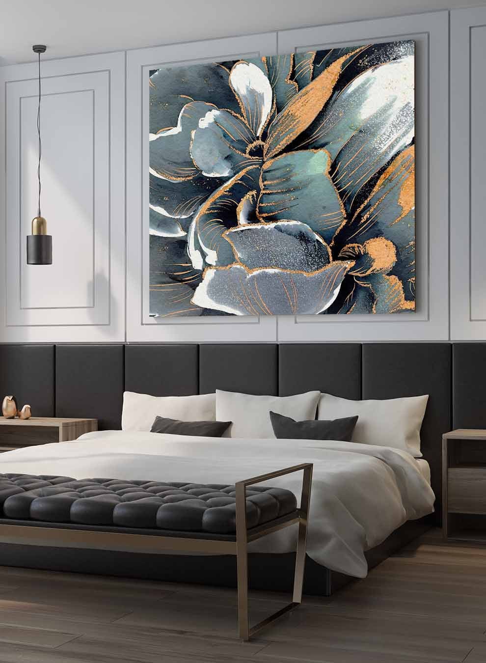 Square Canvas Wall Art Stretched Over Wooden Frame with Black Floating Frame and Woman Face Art Painting Paintings & Pictures| LOWHA