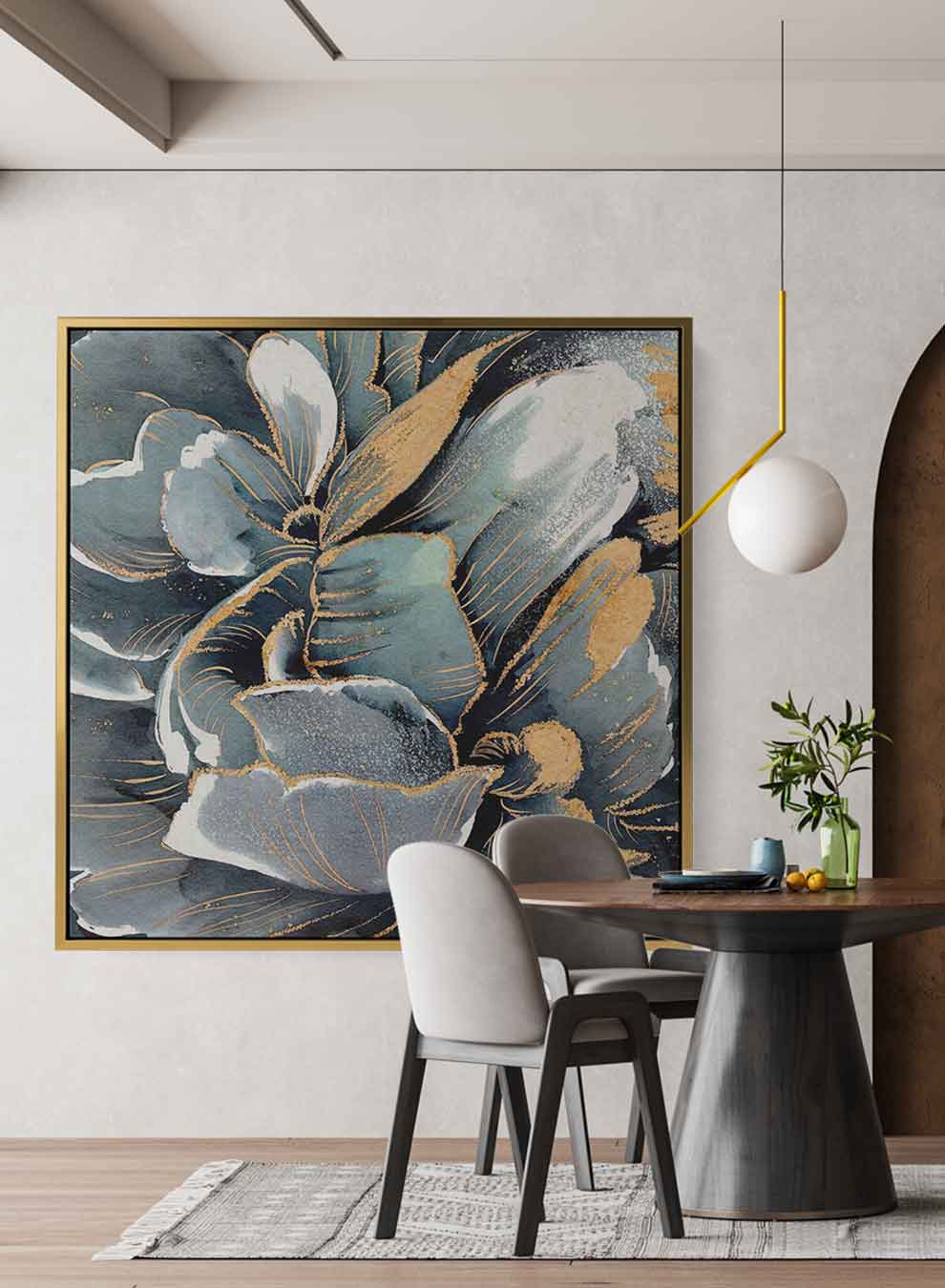 Square Canvas Wall Art Stretched Over Wooden Frame with Black Floating Frame and Woman Face Art Painting Paintings & Pictures| LOWHA