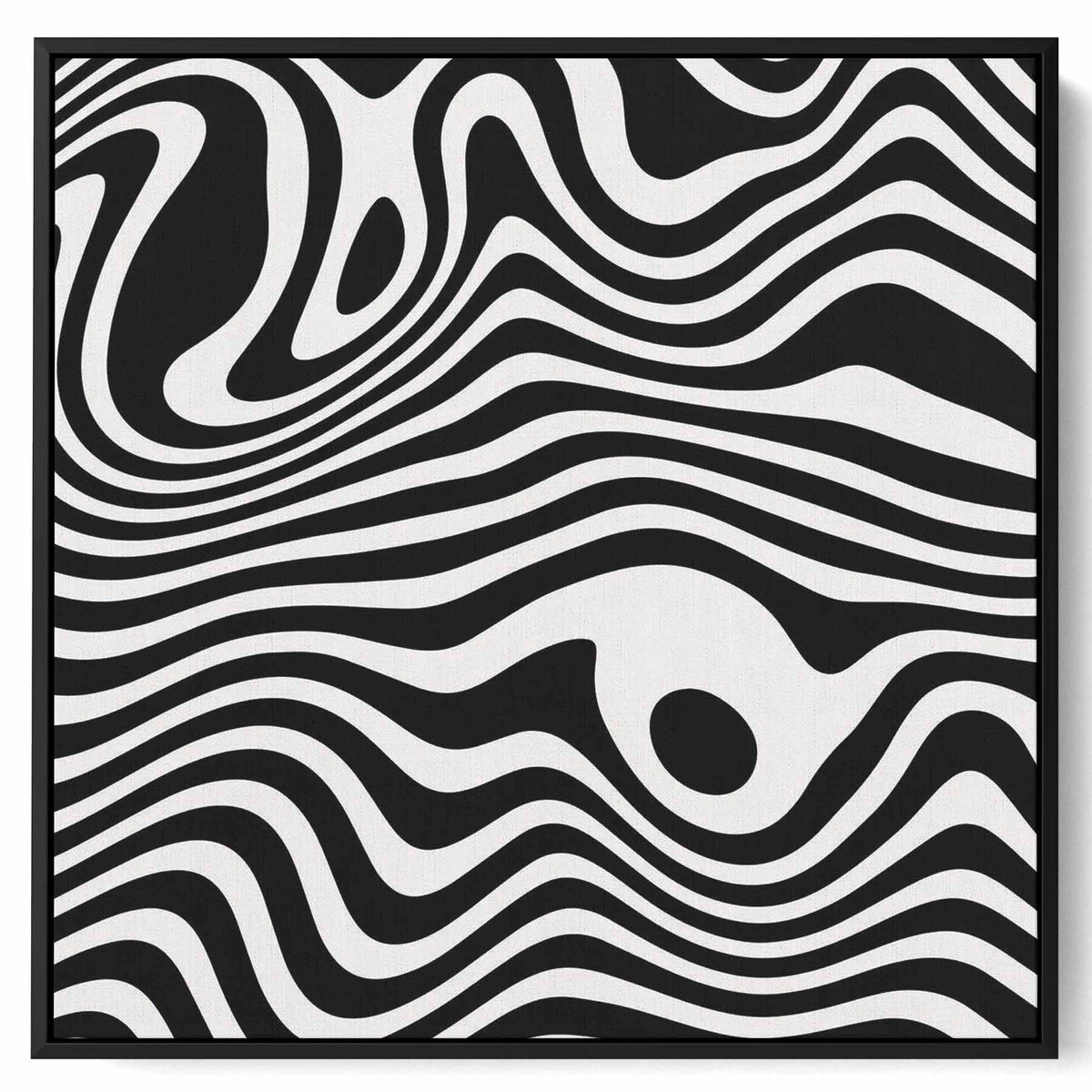 Square Canvas Wall Art Stretched Over Wooden Frame with Gold Floating Frame and Abstract Art Painting Paintings & Pictures| LOWHA