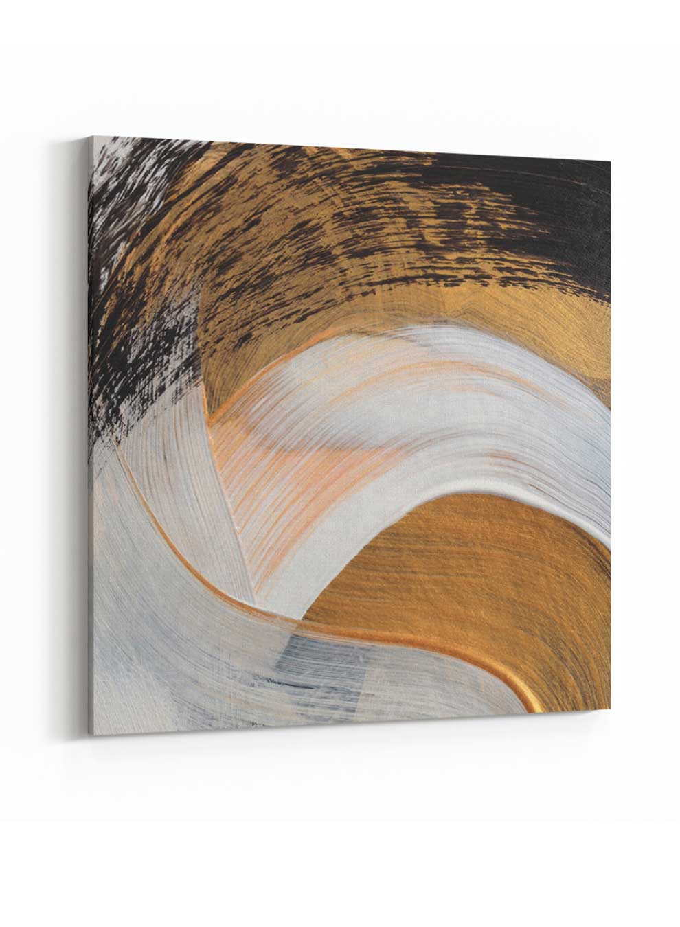 Square Canvas Wall Art Stretched Over Wooden Frame with Gold Floating Frame and Beautiful Country House Painting Paintings & Pictures| LOWHA