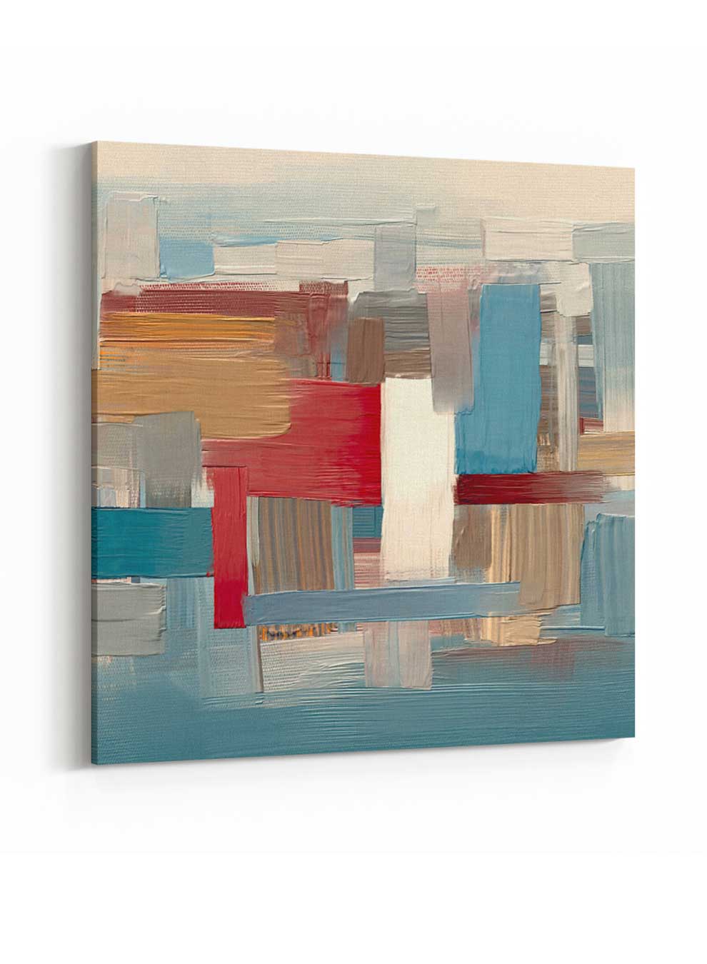 Square Canvas Wall Art Stretched Over Wooden Frame with Gold Floating Frame and Bosphour Bridge Painting Paintings & Pictures| LOWHA