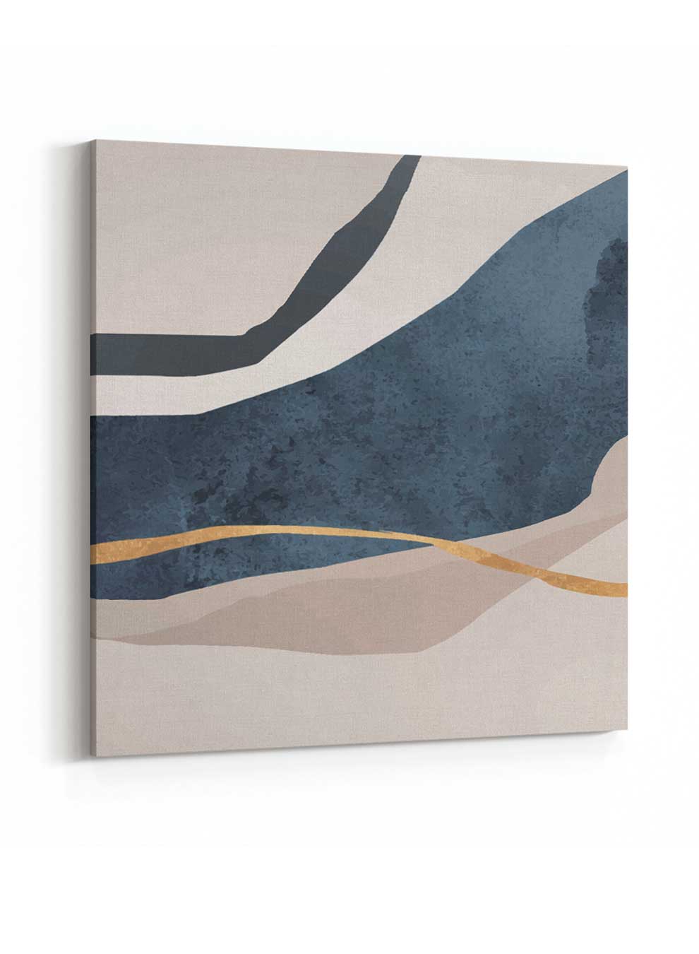 Square Canvas Wall Art Stretched Over Wooden Frame with Gold Floating Frame and Colourful Floral Art Painting Paintings & Pictures| LOWHA