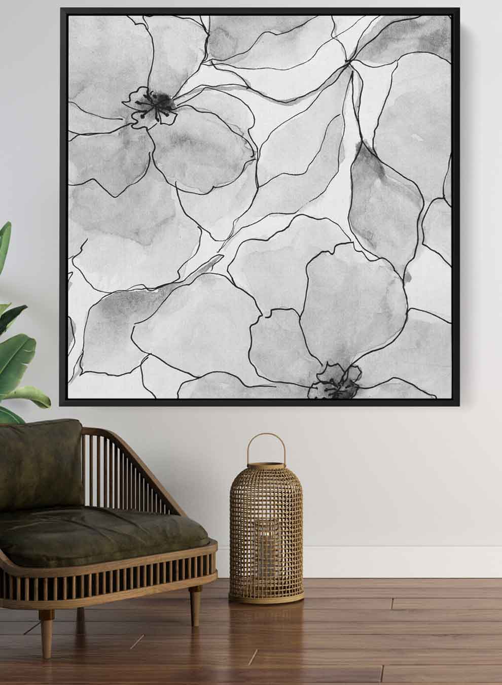 Square Canvas Wall Art Stretched Over Wooden Frame with Gold Floating Frame and Galloping Horses Painting Paintings & Pictures| LOWHA