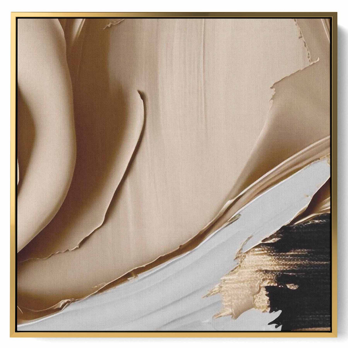 Square Canvas Wall Art Stretched Over Wooden Frame with Gold Floating Frame and Horse Oil Painting Paintings & Pictures| LOWHA