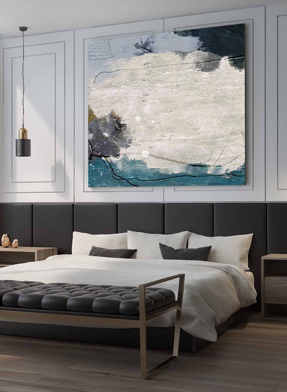 Square Canvas Wall Art Stretched Over Wooden Frame with Gold Floating Frame and Horse Rivalry Oil Painting Paintings & Pictures| LOWHA