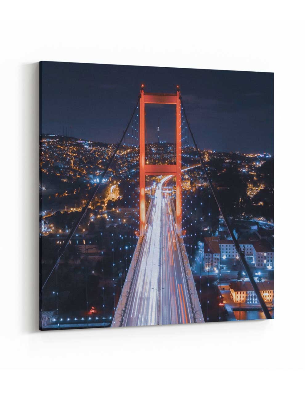 Square Canvas Wall Art Stretched Over Wooden Frame with Gold Floating Frame and Luxury Flower Art Painting Paintings & Pictures| LOWHA