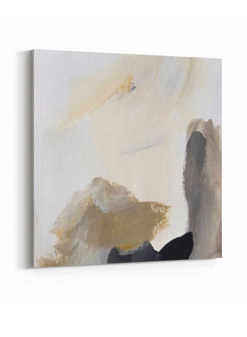 Square Canvas Wall Art Stretched Over Wooden Frame with Gold Floating Frame and Modern Abstract Painting33 Paintings & Pictures| LOWHA