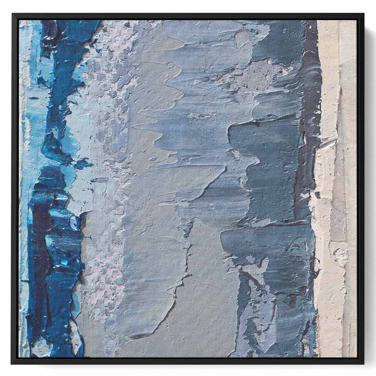 Square Canvas Wall Art Stretched Over Wooden Frame with Gold Floating Frame and Modern City Oil Painting Paintings & Pictures| LOWHA