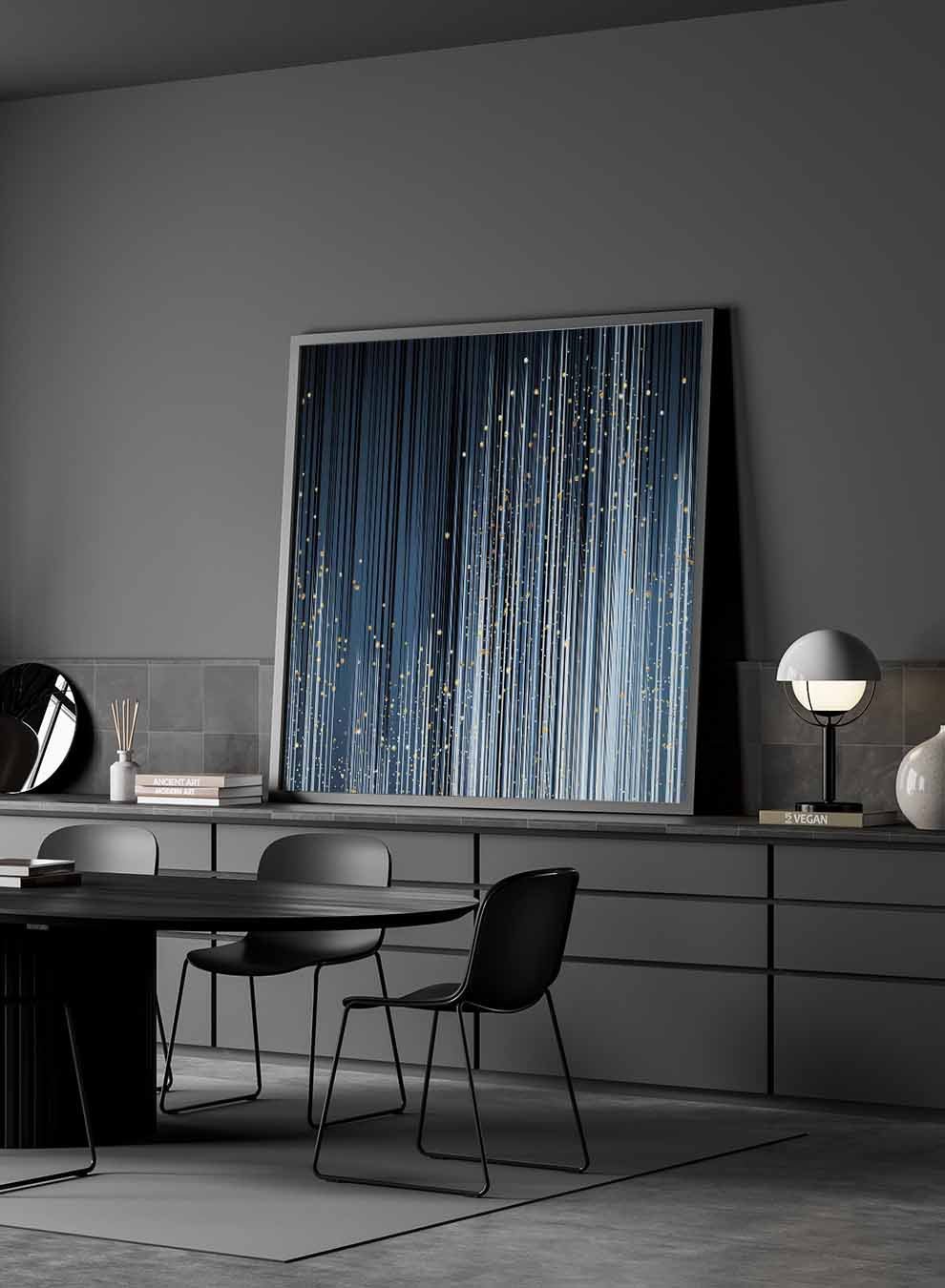 Square Canvas Wall Art Stretched Over Wooden Frame with Gold Floating Frame and Modern Oil Painting Paintings & Pictures| LOWHA