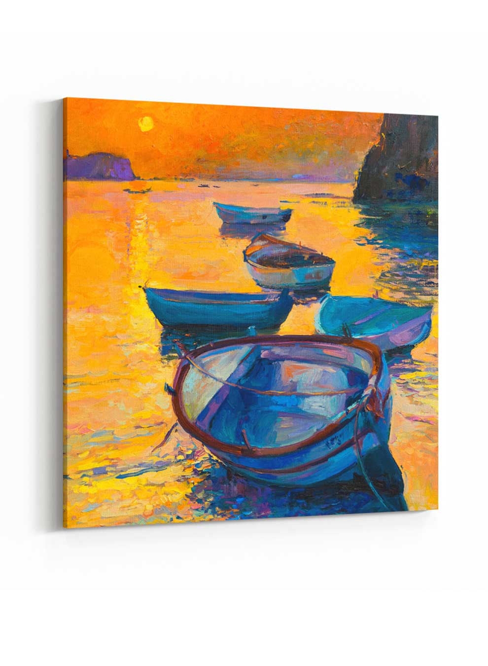 Square Canvas Wall Art Stretched Over Wooden Frame with Gold Floating Frame and Mystry Eyes Oil Painting Paintings & Pictures| LOWHA