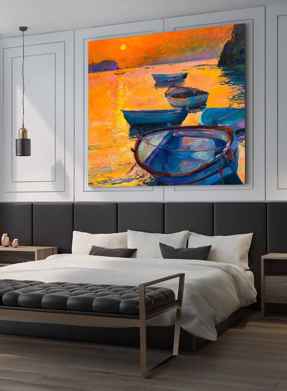 Square Canvas Wall Art Stretched Over Wooden Frame with Gold Floating Frame and Mystry Eyes Oil Painting Paintings & Pictures| LOWHA