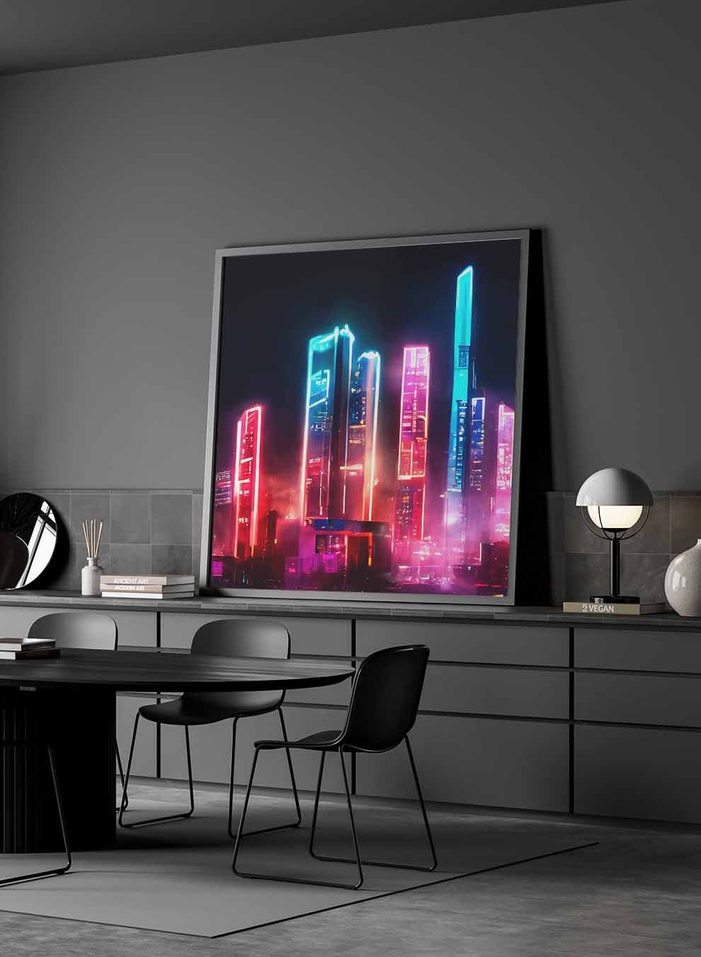 Square Canvas Wall Art Stretched Over Wooden Frame with Gold Floating Frame and New York City Painting Paintings & Pictures| LOWHA