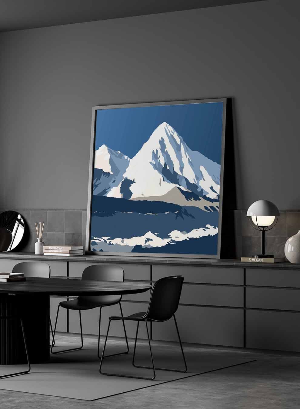 Square Canvas Wall Art Stretched Over Wooden Frame with Gold Floating Frame and Sunset On The Country Painting Paintings & Pictures| LOWHA