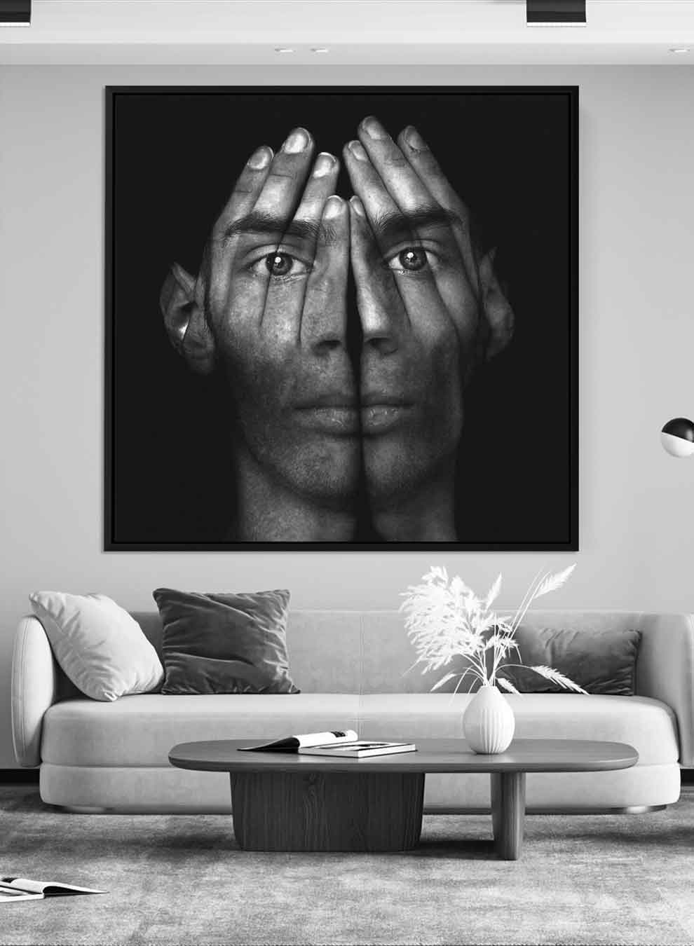 Square Canvas Wall Art Stretched Over Wooden Frame with Gold Floating Frame and The Girl On The Other Side Painting Paintings & Pictures| LOWHA