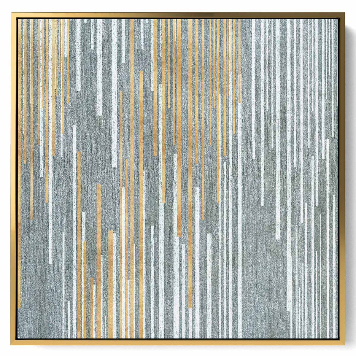 Square Canvas Wall Art Stretched Over Wooden Frame with Gold Floating Frame and Wild Horse Abstract Painting Paintings & Pictures| LOWHA