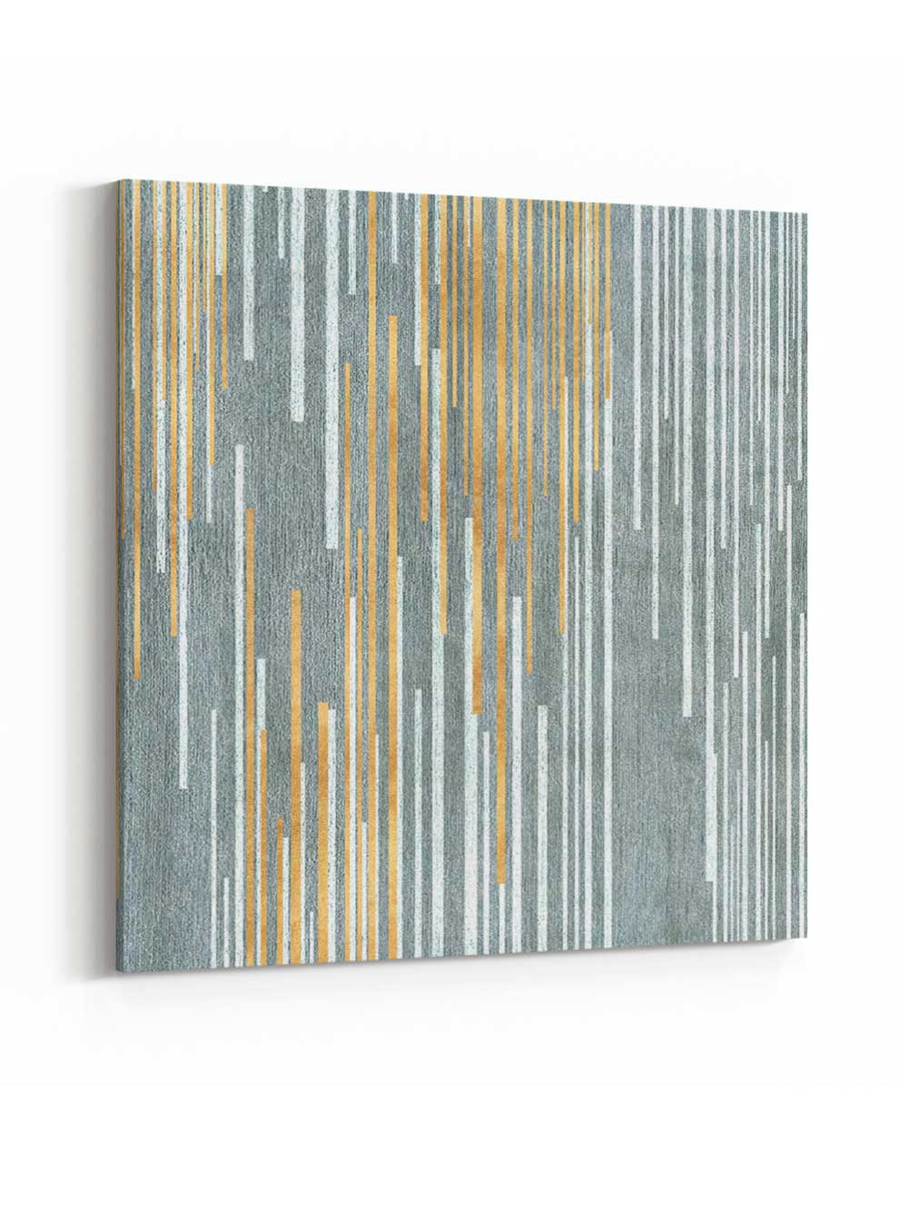 Square Canvas Wall Art Stretched Over Wooden Frame with Gold Floating Frame and Wild Horse Abstract Painting Paintings & Pictures| LOWHA