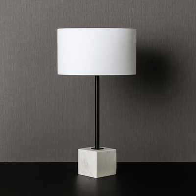 Square Marble Base Table Lamp - Al Rugaib Furniture