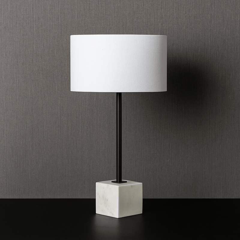 Square Marble Base Table Lamp - Al Rugaib Furniture