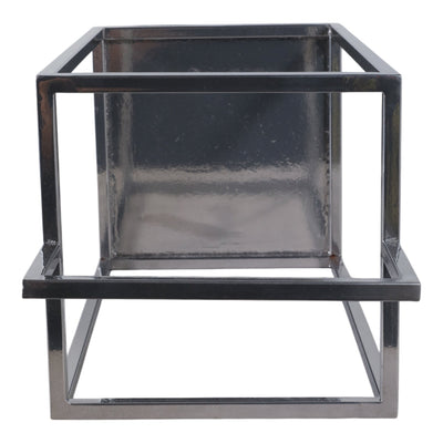 Squared Lantern With Handle, Silver - Al Rugaib Furniture